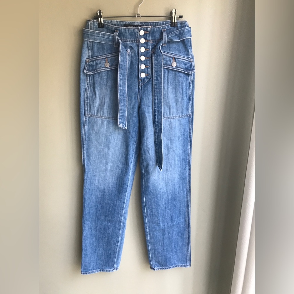 Veronica Beard Rinley High Waist Cropped Jeans Size: 26